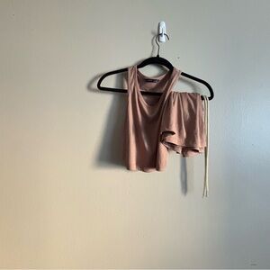 SHEIN Ribbed Beige Top